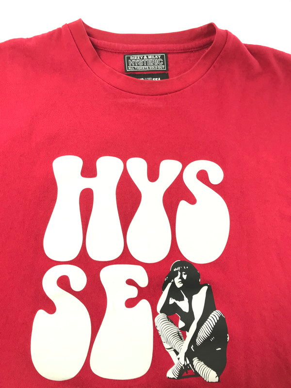 【中古品】【メンズ】 HYSTERIC GLAMOUR ヒステリックグラマー × WND AND SEA ウィンダンシー SS T-SHIRT WDS-C-HYS-24-Q2-11 ショートスリーブ Tシャツ 140-260625-rt-11-tagh サイズ：L カラー：レッド 万代Net店