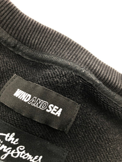 【中古品】【メンズ】 WIND AND SEA×THE ROLLING STONES ウィンダンシー×ローリングストーンズ 25SS SWEATSHIRT WDS-C-TRS-25-Q4-13 スウェット トップス 142-260528-ki-05-tagh サイズ：L カラー：ブラック 万代Net店
