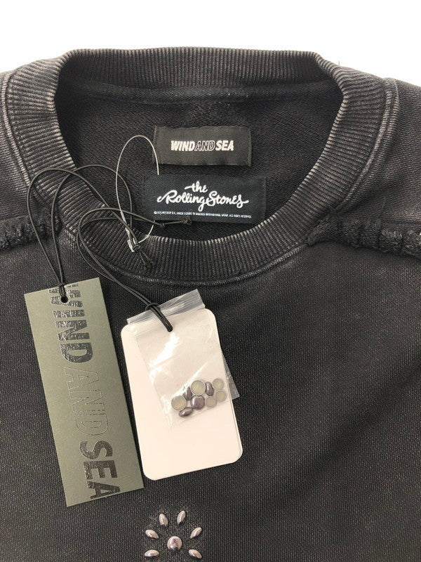 【中古品】【メンズ】 WIND AND SEA×THE ROLLING STONES ウィンダンシー×ローリングストーンズ 25SS SWEATSHIRT WDS-C-TRS-25-Q4-13 スウェット トップス 142-260528-ki-05-tagh サイズ：L カラー：ブラック 万代Net店