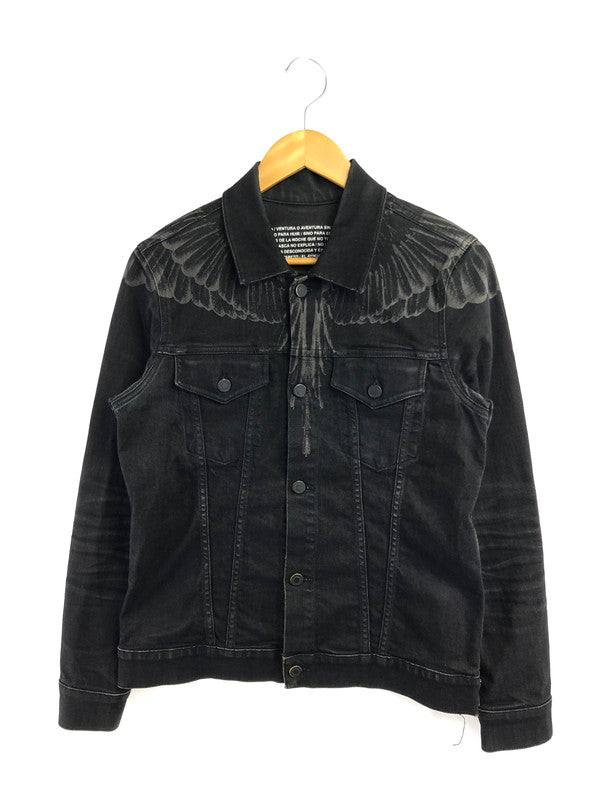 【中古品】【メンズ】 MARCELO BURLON マルセロ バーロンBLACK DENIM JACKET 142-260514-rt-05-tagh サイズ：XXS カラー：ブラック 万代Net店
