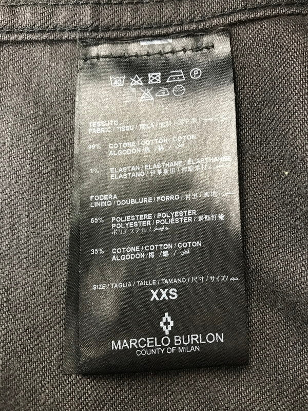 【中古品】【メンズ】 MARCELO BURLON マルセロ バーロンBLACK DENIM JACKET 142-260514-rt-05-tagh サイズ：XXS カラー：ブラック 万代Net店