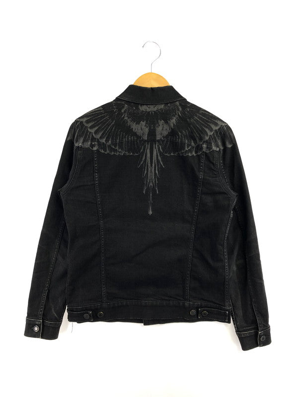 【中古品】【メンズ】 MARCELO BURLON マルセロ バーロンBLACK DENIM JACKET 142-260514-rt-05-tagh サイズ：XXS カラー：ブラック 万代Net店