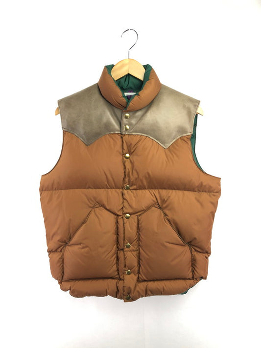 【中古品】【メンズ】 WAREHOUSE×ROCKY MOUNTAIN ウェアハウス×ロッキーマウンテン FEATHERBED DOWN VEST フェザーベッド 450-502-71 145-260525-ki-20-tagh サイズ：42 カラー：ブラウン 万代Net店