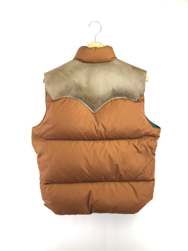【中古品】【メンズ】 WAREHOUSE×ROCKY MOUNTAIN ウェアハウス×ロッキーマウンテン FEATHERBED DOWN VEST フェザーベッド 450-502-71 145-260525-ki-20-tagh サイズ：42 カラー：ブラウン 万代Net店