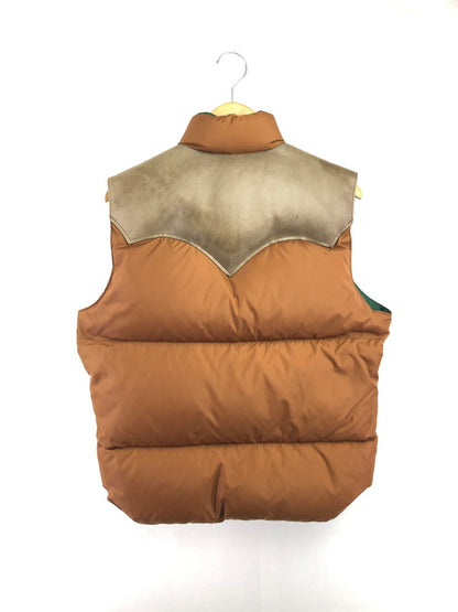 【中古品】【メンズ】 WAREHOUSE×ROCKY MOUNTAIN ウェアハウス×ロッキーマウンテン FEATHERBED DOWN VEST フェザーベッド 450-502-71 145-260525-ki-20-tagh サイズ：42 カラー：ブラウン 万代Net店