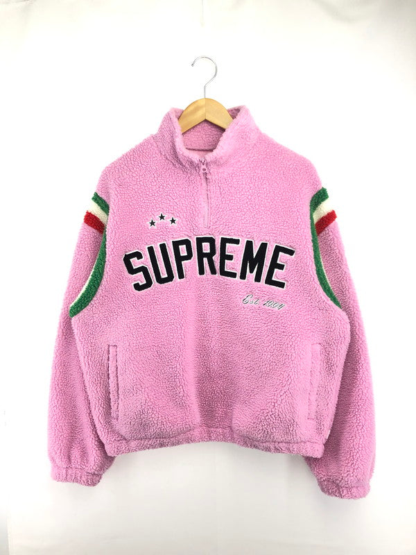 【中古品】【メンズ】 SUPREME シュプリーム 23FW ARC HALF ZIP FLEECE PULLOVER アーク ハーフジップ フリース プルオーバー アウター 149-260527-na-08-tagh サイズ：M カラー：ピンク 万代Net店