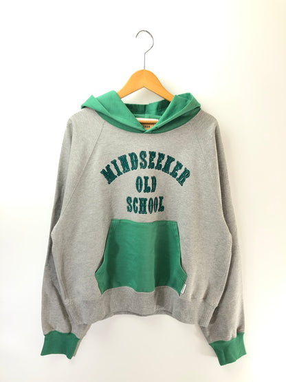 【中古品】【メンズ】 MINDSEEKER マインド シーカー FLOCKY PRINT HOODIE GREY GREEN フロッキー プリント フーディー パーカー トップス 142-260909-rt-08-tagh サイズ：44 カラー：グレー/グリーン 万代Net店