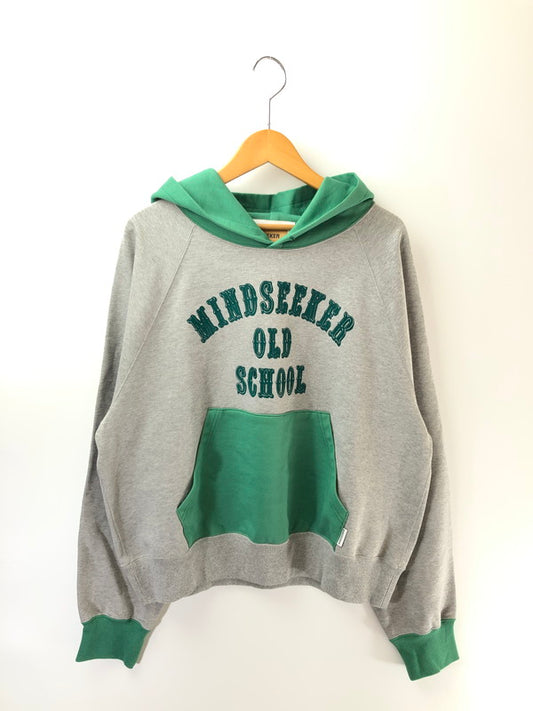 【中古品】【メンズ】 MINDSEEKER マインド シーカー FLOCKY PRINT HOODIE GREY GREEN フロッキー プリント フーディー パーカー トップス 142-260909-rt-08-tagh サイズ：44 カラー：グレー/グリーン 万代Net店
