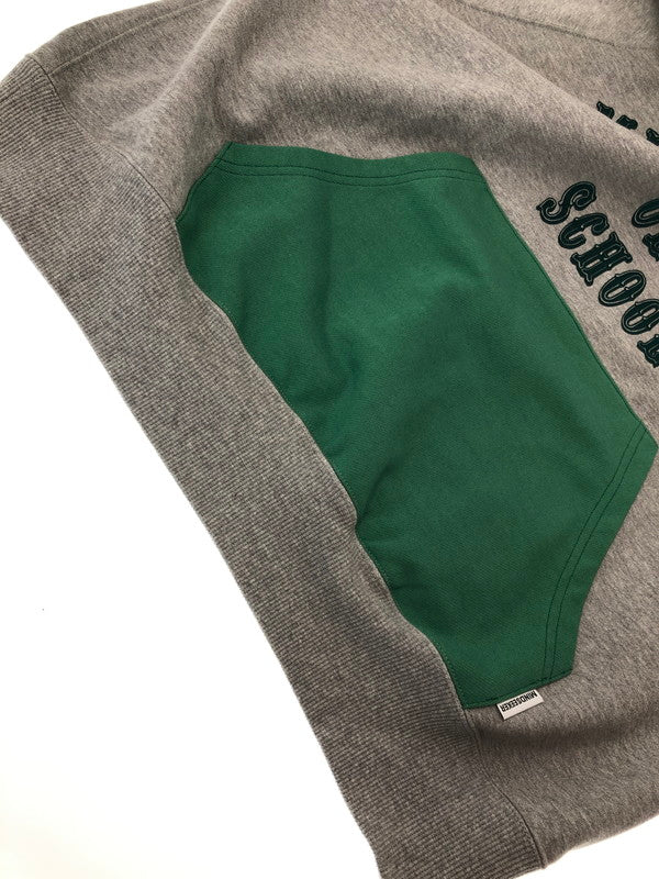 【中古品】【メンズ】 MINDSEEKER マインド シーカー FLOCKY PRINT HOODIE GREY GREEN フロッキー プリント フーディー パーカー トップス 142-260909-rt-08-tagh サイズ：44 カラー：グレー/グリーン 万代Net店