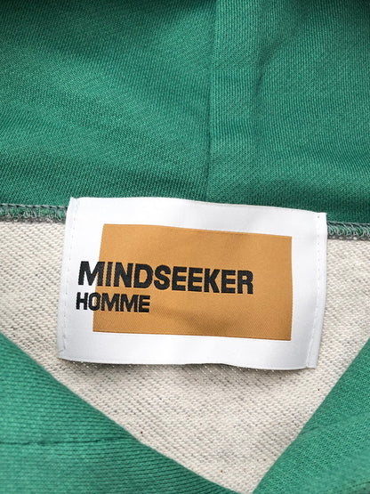 【中古品】【メンズ】 MINDSEEKER マインド シーカー FLOCKY PRINT HOODIE GREY GREEN フロッキー プリント フーディー パーカー トップス 142-260909-rt-08-tagh サイズ：44 カラー：グレー/グリーン 万代Net店