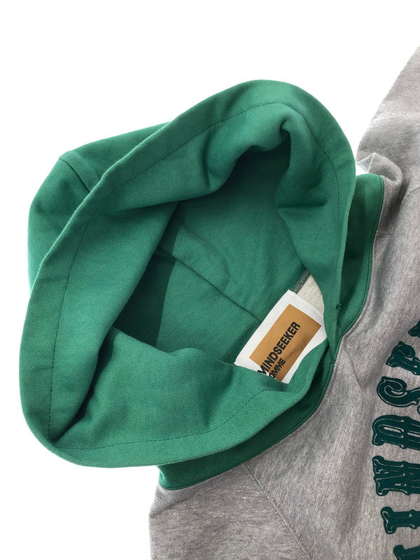 【中古品】【メンズ】 MINDSEEKER マインド シーカー FLOCKY PRINT HOODIE GREY GREEN フロッキー プリント フーディー パーカー トップス 142-260909-rt-08-tagh サイズ：44 カラー：グレー/グリーン 万代Net店
