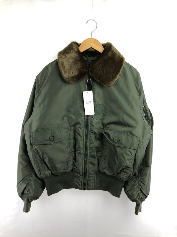 【中古美品】【メンズ】 ALPHA INDUSTRIES アルファ ×NANO-UNIVERSE ナノ ユニヴァース 別注 ALPHA FLIGHT JACKET 797-5252030 145-260514-rt-08-tagh サイズ：L カラー：カーキ 万代Net店