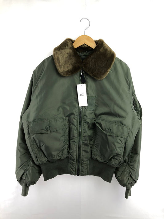 【中古美品】【メンズ】 ALPHA INDUSTRIES アルファ ×NANO-UNIVERSE ナノ ユニヴァース 別注 ALPHA FLIGHT JACKET 797-5252030 145-260514-rt-08-tagh サイズ：L カラー：カーキ 万代Net店