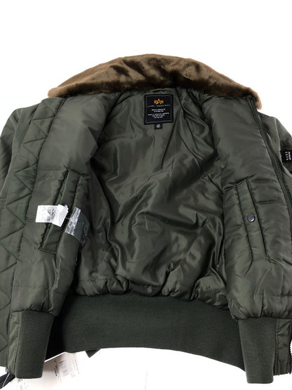 【中古美品】【メンズ】 ALPHA INDUSTRIES アルファ ×NANO-UNIVERSE ナノ ユニヴァース 別注 ALPHA FLIGHT JACKET 797-5252030 145-260514-rt-08-tagh サイズ：L カラー：カーキ 万代Net店