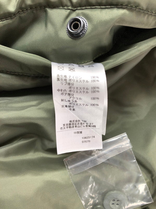 【中古美品】【メンズ】 ALPHA INDUSTRIES アルファ ×NANO-UNIVERSE ナノ ユニヴァース 別注 ALPHA FLIGHT JACKET 797-5252030 145-260514-rt-08-tagh サイズ：L カラー：カーキ 万代Net店