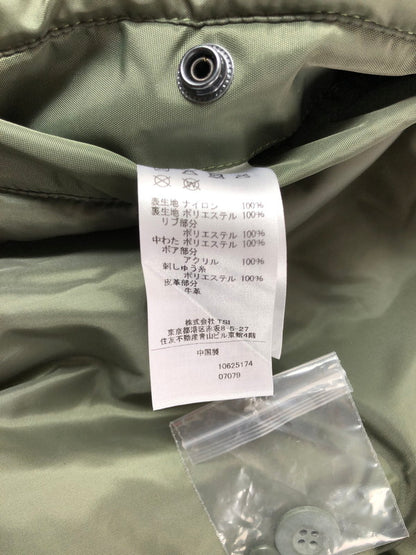 【中古美品】【メンズ】 ALPHA INDUSTRIES アルファ ×NANO-UNIVERSE ナノ ユニヴァース 別注 ALPHA FLIGHT JACKET 797-5252030 145-260514-rt-08-tagh サイズ：L カラー：カーキ 万代Net店