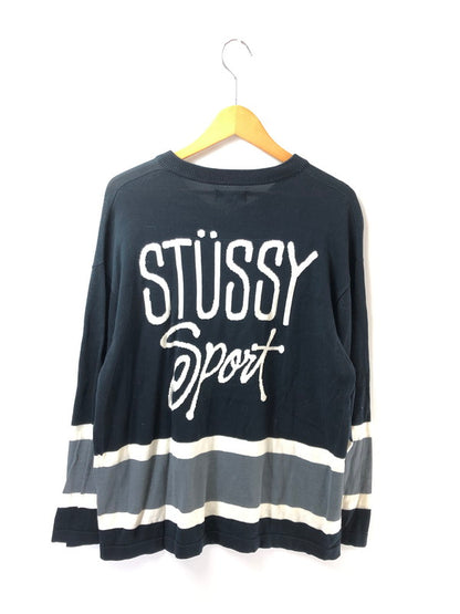 【中古品】【メンズ】 STUSSY ステューシー HOCKEY SWEATER ホッケー セーター トップス 142-260909-rt-06-tagh サイズ：S カラー：ブラック 万代Net店
