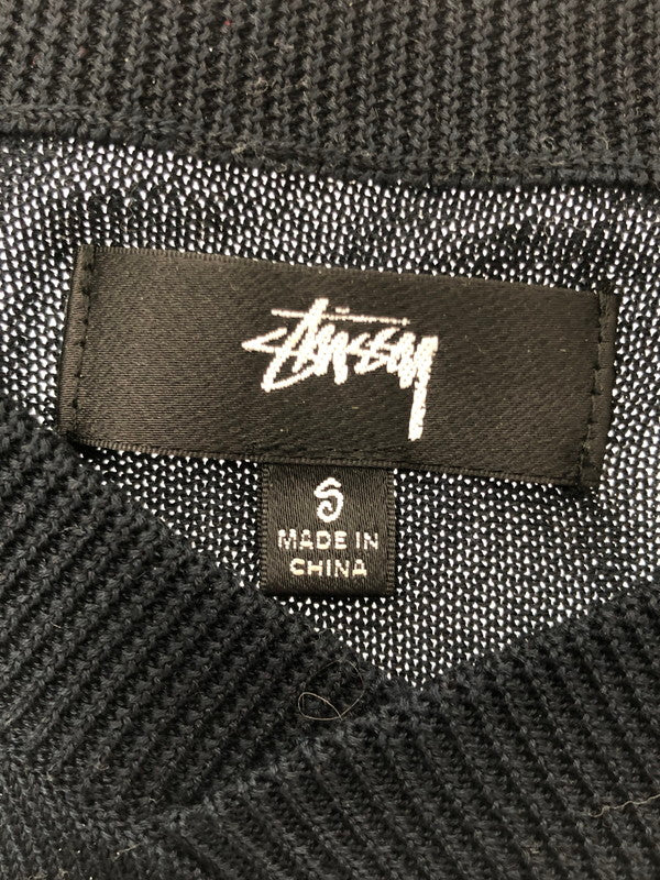 【中古品】【メンズ】 STUSSY ステューシー HOCKEY SWEATER ホッケー セーター トップス 142-260909-rt-06-tagh サイズ：S カラー：ブラック 万代Net店