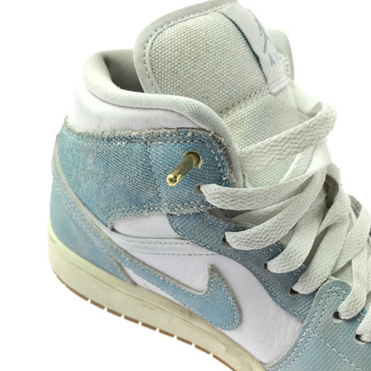 【中古品】【メンズ/レディース】 NIKE WMNS AIR JORDAN 1 MID SE HQ2005-100 ウィメンズ エアジョーダン 1 ミッド スニーカー シューズ 靴 160-260521-ki-12-tagh サイズ：26cm US9 カラー：WORN BLUE WHITE GUM LIGHT BROWN SAIL 万代Net店