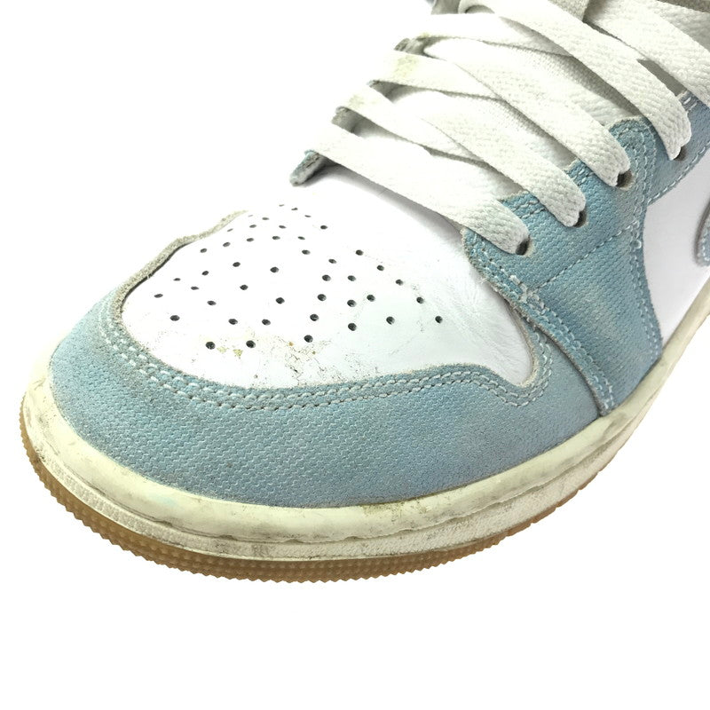 【中古品】【メンズ/レディース】 NIKE WMNS AIR JORDAN 1 MID SE HQ2005-100 ウィメンズ エアジョーダン 1 ミッド スニーカー シューズ 靴 160-260521-ki-12-tagh サイズ：26cm US9 カラー：WORN BLUE WHITE GUM LIGHT BROWN SAIL 万代Net店