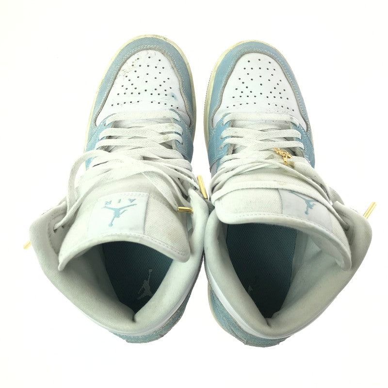 【中古品】【メンズ/レディース】 NIKE WMNS AIR JORDAN 1 MID SE HQ2005-100 ウィメンズ エアジョーダン 1 ミッド スニーカー シューズ 靴 160-260521-ki-12-tagh サイズ：26cm US9 カラー：WORN BLUE WHITE GUM LIGHT BROWN SAIL 万代Net店