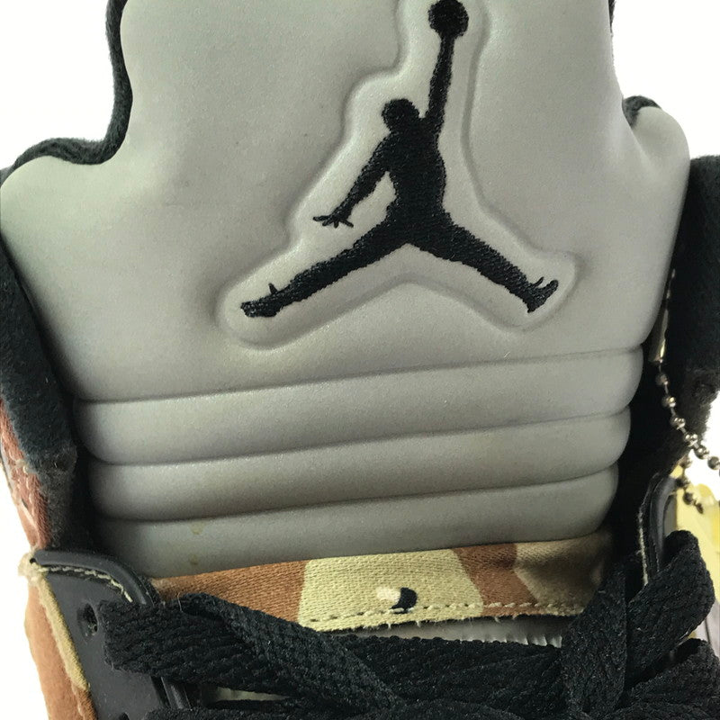 【中古品】【メンズ】 NIKE ナイキ × SUPREME シュプリーム AIR JORDAN 5 RETRO 824371-201 エアジョーダン 5 レトロ スニーカー 靴 160-260609-na-07-tagh サイズ：27.5cm US9.5 カラー：SUPREME/DESERT CAMO BAMBOO/BLACK-CLASSIC STONE 万代Net店