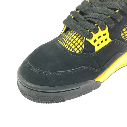 【メンズ】 NIKE AIR JORDAN 4 RETRO THUNDER DH6927-017 エアジョーダン4 レトロ サンダー スニーカー シューズ 靴 160-260521-ki-13-tagh サイズ：27cm US9 カラー：BLACK/WHITE-TOUR YELLOW 万代Net店