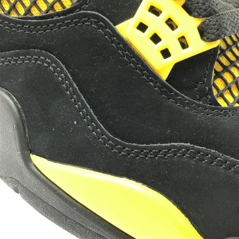 【メンズ】 NIKE AIR JORDAN 4 RETRO THUNDER DH6927-017 エアジョーダン4 レトロ サンダー スニーカー シューズ 靴 160-260521-ki-13-tagh サイズ：27cm US9 カラー：BLACK/WHITE-TOUR YELLOW 万代Net店