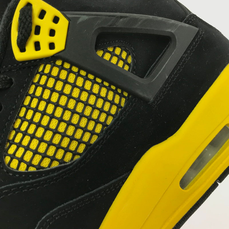 【メンズ】 NIKE AIR JORDAN 4 RETRO THUNDER DH6927-017 エアジョーダン4 レトロ サンダー スニーカー シューズ 靴 160-260521-ki-13-tagh サイズ：27cm US9 カラー：BLACK/WHITE-TOUR YELLOW 万代Net店