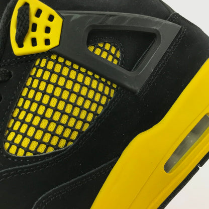 【メンズ】 NIKE AIR JORDAN 4 RETRO THUNDER DH6927-017 エアジョーダン4 レトロ サンダー スニーカー シューズ 靴 160-260521-ki-13-tagh サイズ：27cm US9 カラー：BLACK/WHITE-TOUR YELLOW 万代Net店