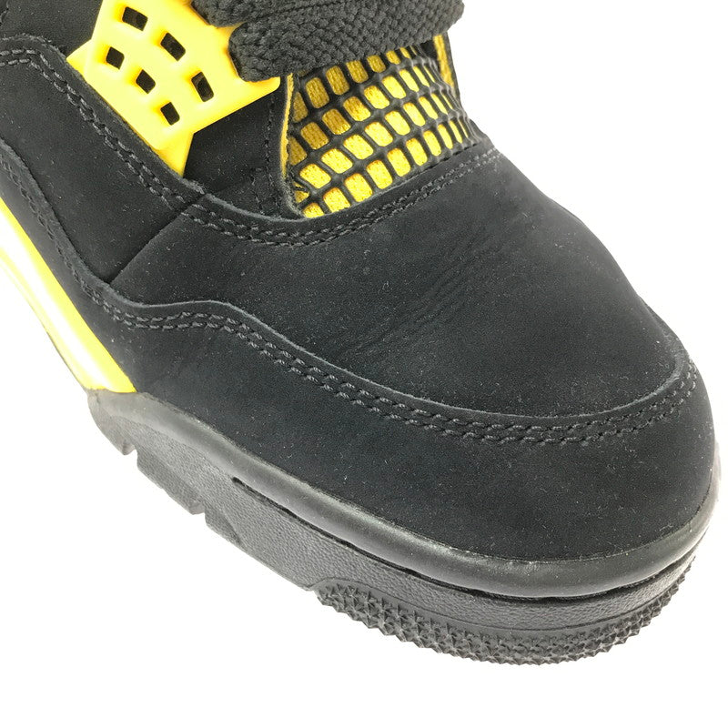 【メンズ】 NIKE AIR JORDAN 4 RETRO THUNDER DH6927-017 エアジョーダン4 レトロ サンダー スニーカー シューズ 靴 160-260521-ki-13-tagh サイズ：27cm US9 カラー：BLACK/WHITE-TOUR YELLOW 万代Net店