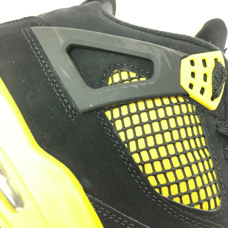【メンズ】 NIKE AIR JORDAN 4 RETRO THUNDER DH6927-017 エアジョーダン4 レトロ サンダー スニーカー シューズ 靴 160-260521-ki-13-tagh サイズ：27cm US9 カラー：BLACK/WHITE-TOUR YELLOW 万代Net店