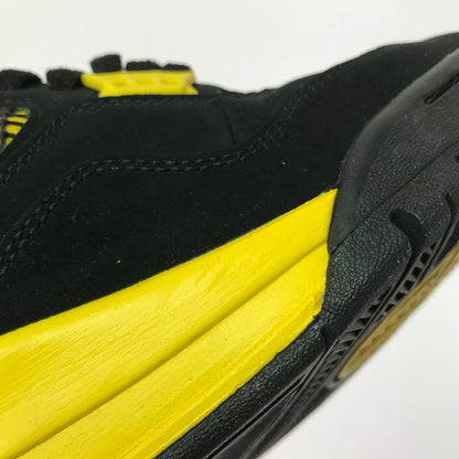 【メンズ】 NIKE AIR JORDAN 4 RETRO THUNDER DH6927-017 エアジョーダン4 レトロ サンダー スニーカー シューズ 靴 160-260521-ki-13-tagh サイズ：27cm US9 カラー：BLACK/WHITE-TOUR YELLOW 万代Net店