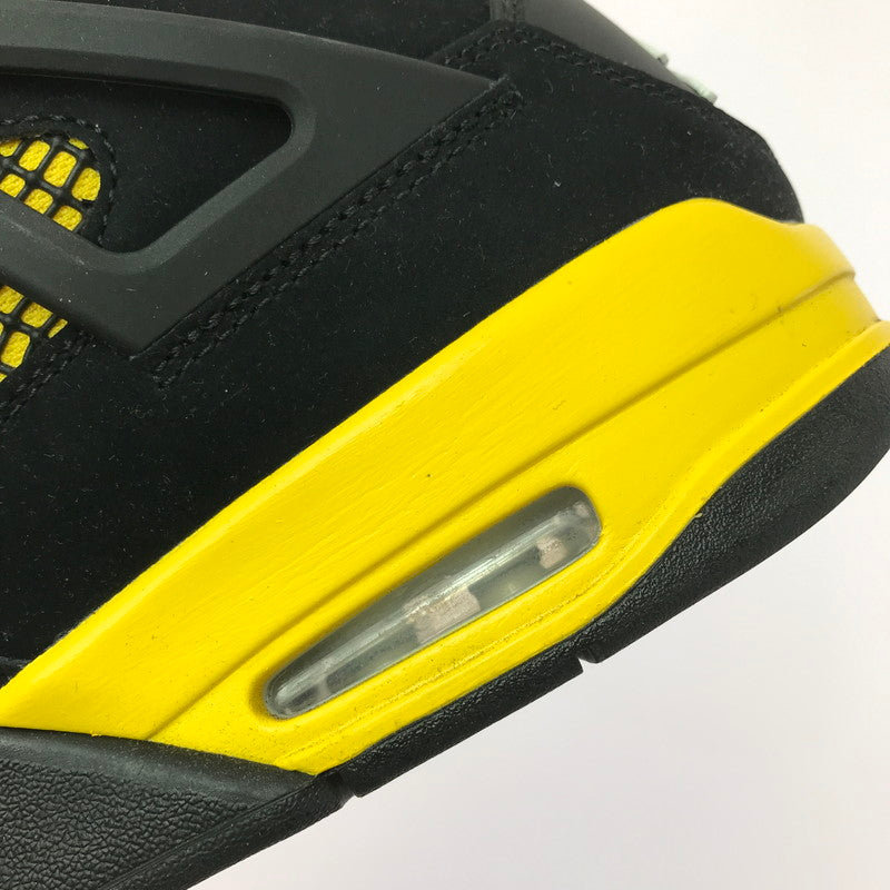 【メンズ】 NIKE AIR JORDAN 4 RETRO THUNDER DH6927-017 エアジョーダン4 レトロ サンダー スニーカー シューズ 靴 160-260521-ki-13-tagh サイズ：27cm US9 カラー：BLACK/WHITE-TOUR YELLOW 万代Net店