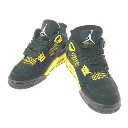 【メンズ】 NIKE AIR JORDAN 4 RETRO THUNDER DH6927-017 エアジョーダン4 レトロ サンダー スニーカー シューズ 靴 160-260521-ki-13-tagh サイズ：27cm US9 カラー：BLACK/WHITE-TOUR YELLOW 万代Net店