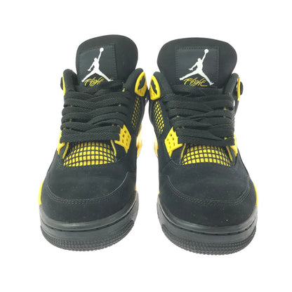 【メンズ】 NIKE AIR JORDAN 4 RETRO THUNDER DH6927-017 エアジョーダン4 レトロ サンダー スニーカー シューズ 靴 160-260521-ki-13-tagh サイズ：27cm US9 カラー：BLACK/WHITE-TOUR YELLOW 万代Net店