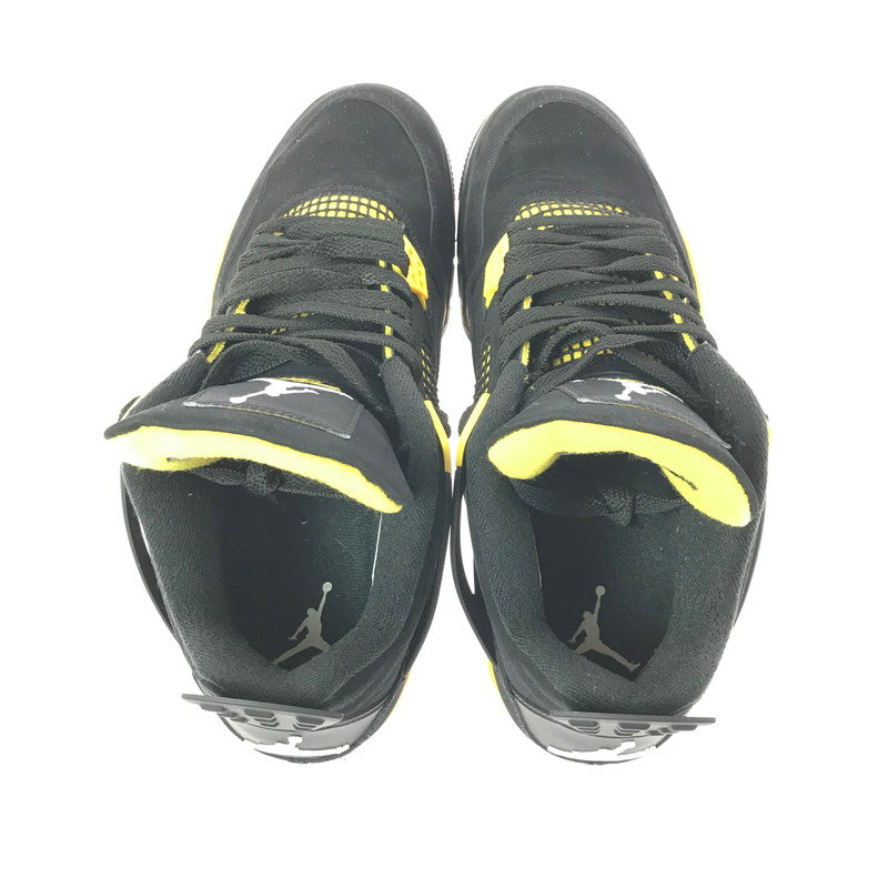 【メンズ】 NIKE AIR JORDAN 4 RETRO THUNDER DH6927-017 エアジョーダン4 レトロ サンダー スニーカー シューズ 靴 160-260521-ki-13-tagh サイズ：27cm US9 カラー：BLACK/WHITE-TOUR YELLOW 万代Net店