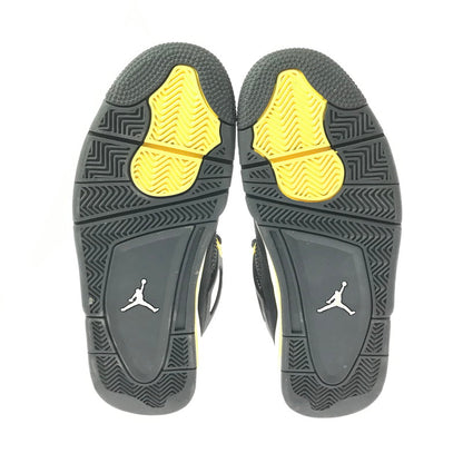 【メンズ】 NIKE AIR JORDAN 4 RETRO THUNDER DH6927-017 エアジョーダン4 レトロ サンダー スニーカー シューズ 靴 160-260521-ki-13-tagh サイズ：27cm US9 カラー：BLACK/WHITE-TOUR YELLOW 万代Net店
