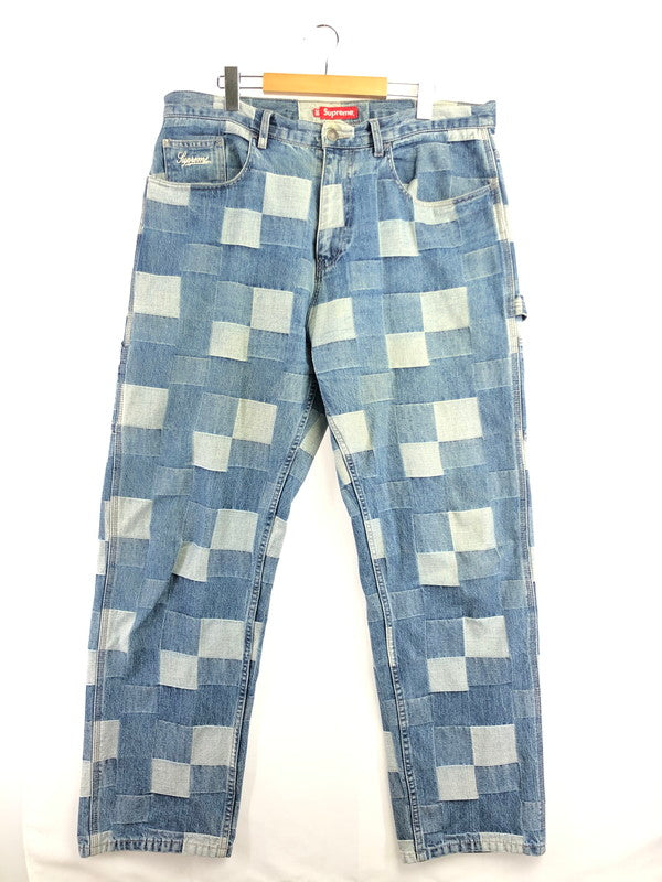 【中古品】【メンズ】 SUPREME シュプリーム 21SS PATCHED DENIM PAINTER PANT パッチ デニム ペインター パンツ ボトムス 149-260610-rt-20-tagh サイズ：36 カラー：インディゴ 万代Net店