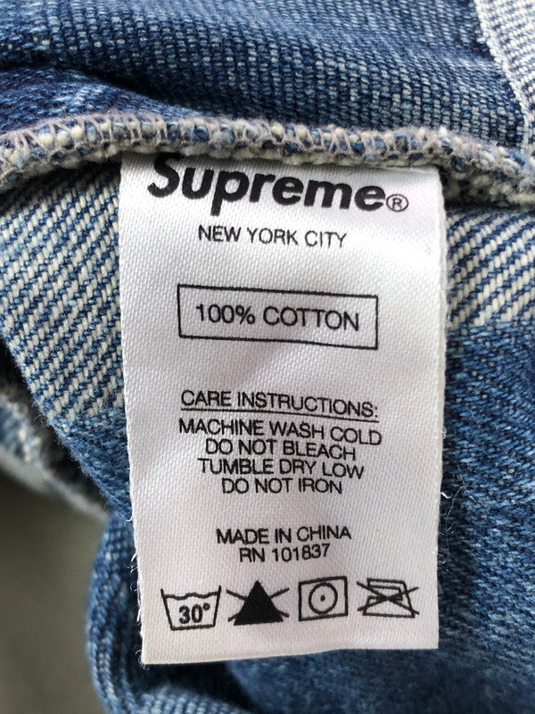 【中古品】【メンズ】 SUPREME シュプリーム 21SS PATCHED DENIM PAINTER PANT パッチ デニム ペインター パンツ ボトムス 149-260610-rt-20-tagh サイズ：36 カラー：インディゴ 万代Net店