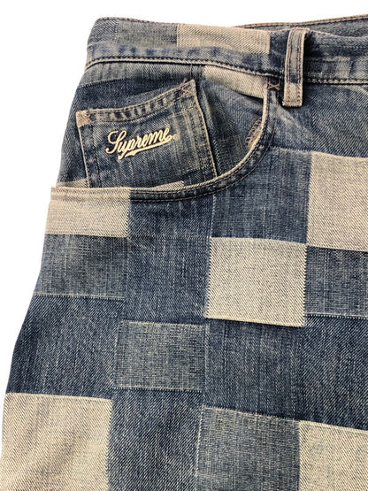 【中古品】【メンズ】 SUPREME シュプリーム 21SS PATCHED DENIM PAINTER PANT パッチ デニム ペインター パンツ ボトムス 149-260610-rt-20-tagh サイズ：36 カラー：インディゴ 万代Net店