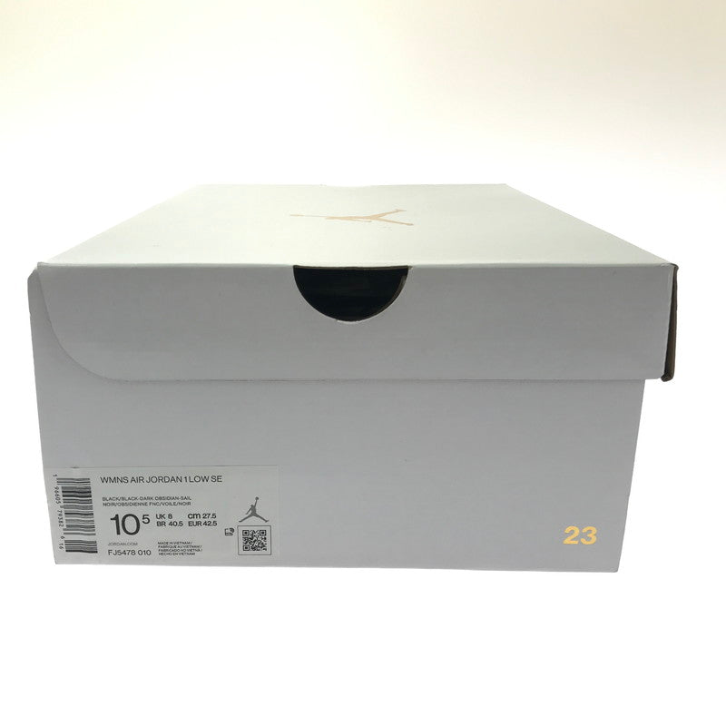 【中古品】【メンズ】 NIKE ナイキ WOMEN'S AIR JORDAN 1 LOW FJ5478-010 ウィメンズ エアジョーダン1 ロー スニーカー 靴 160-260424-rt-07-tagh サイズ：27.5cm US10.5 カラー：BLACK/BLACK-DARK OBSIDIAN 万代Net店