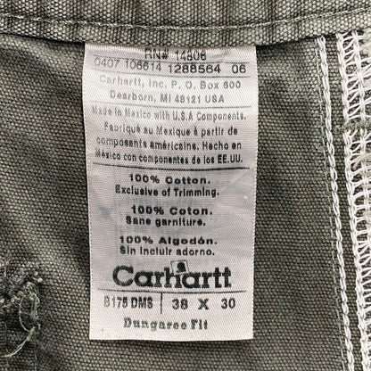 【中古品】【メンズ】 CARHARTT カーハート B175 DMS 07年製 ダークモス メキシコ製 00S DANGAREE FIT LIGHT DUCK PAINTER PANTS ダンガリー フィット ライト ダック ペインター パンツ ボトムス ズボン 157-260618-cs-09-izu サイズ：38×30 カラー：カーキ 万代Net店