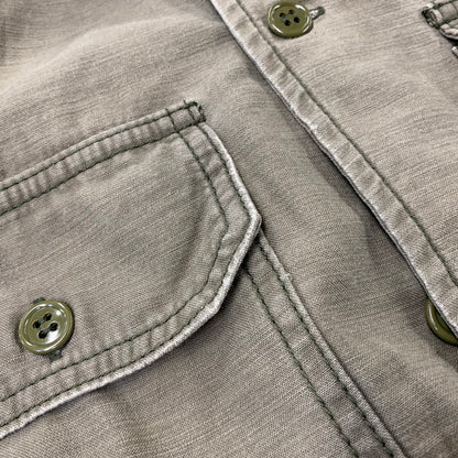 【中古品】【メンズ】 REMI RELIEF レミレリーフ STUDS NATIVE MILITARY SHIRT スタッズ ネイティブ ミリタリー シャツ トップス 長袖 145-260714-cs-17-izu サイズ：XL カラー：カーキ 万代Net店
