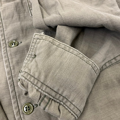 【中古品】【メンズ】 REMI RELIEF レミレリーフ STUDS NATIVE MILITARY SHIRT スタッズ ネイティブ ミリタリー シャツ トップス 長袖 145-260714-cs-17-izu サイズ：XL カラー：カーキ 万代Net店