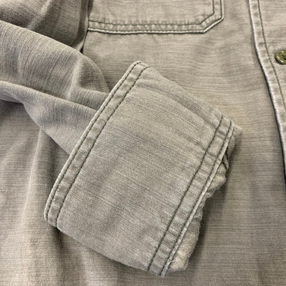 【中古品】【メンズ】 REMI RELIEF レミレリーフ STUDS NATIVE MILITARY SHIRT スタッズ ネイティブ ミリタリー シャツ トップス 長袖 145-260714-cs-17-izu サイズ：XL カラー：カーキ 万代Net店