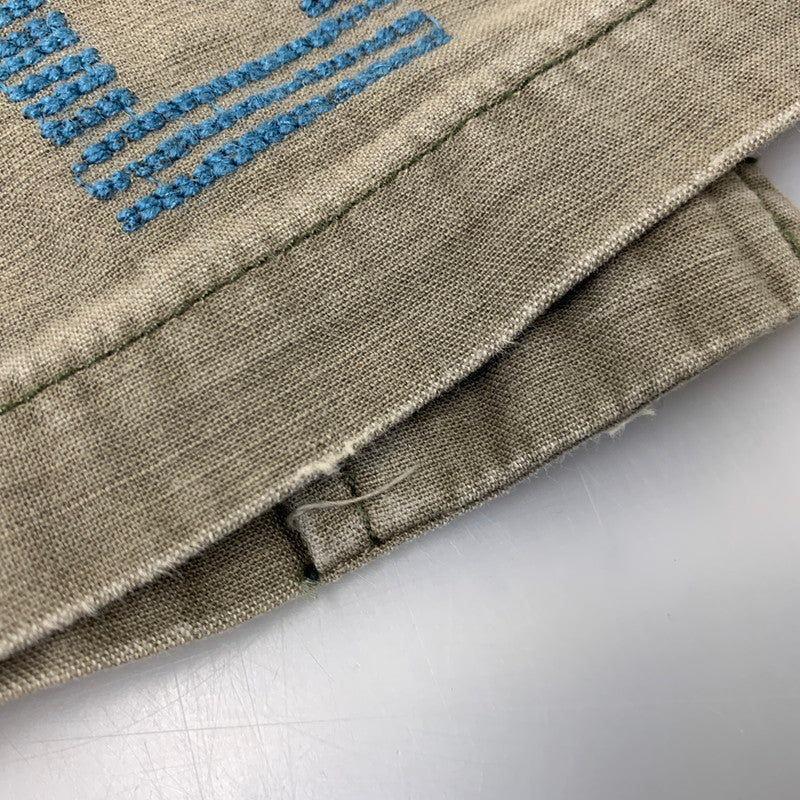 【中古品】【メンズ】 REMI RELIEF レミレリーフ STUDS NATIVE MILITARY SHIRT スタッズ ネイティブ ミリタリー シャツ トップス 長袖 145-260714-cs-17-izu サイズ：XL カラー：カーキ 万代Net店