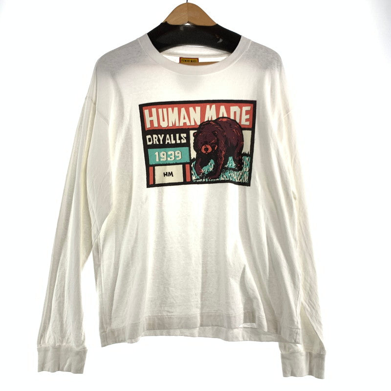 【中古品】【メンズ】 HUMAN MANDE ヒューマンメイド HM29CS024 GRAPHIC L S T-SHIRT グラフィック ロングTシャツ ロンT WHITE SIZE:M 142-260719-io-07-fuzh 万代Net店