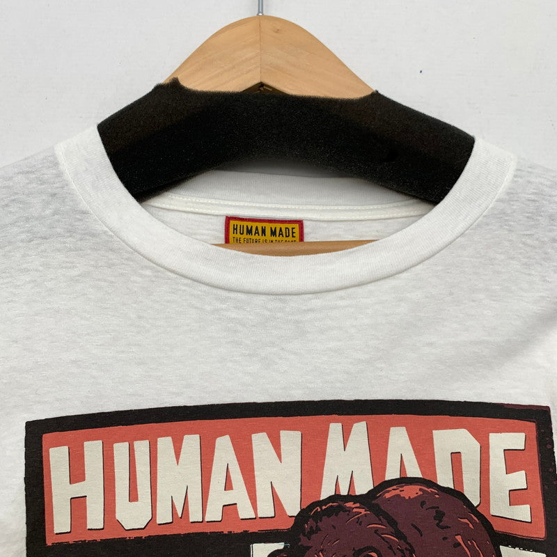 【中古品】【メンズ】 HUMAN MANDE ヒューマンメイド HM29CS024 GRAPHIC L S T-SHIRT グラフィック ロングTシャツ ロンT WHITE SIZE:M 142-260719-io-07-fuzh 万代Net店