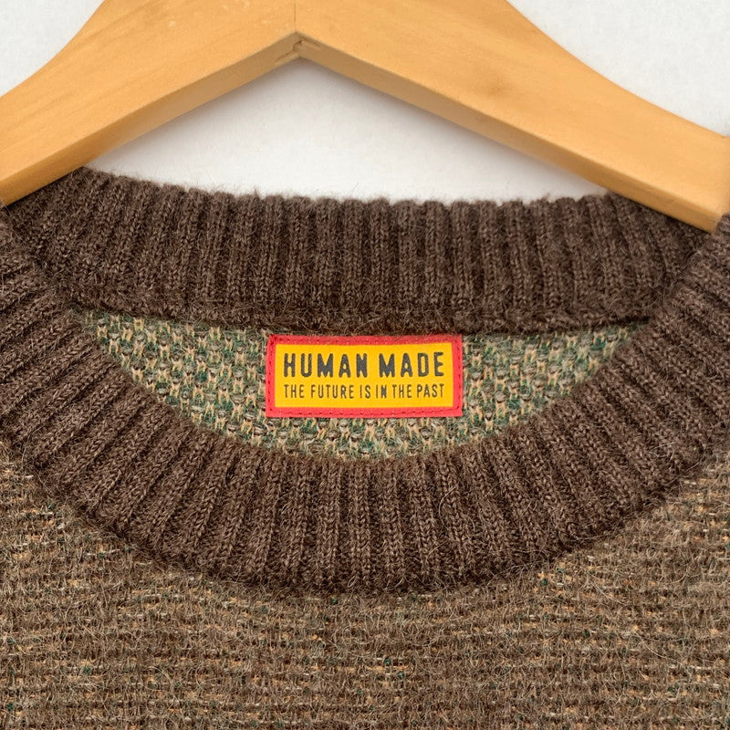 【中古品】【メンズ】 HUMAN MADE GRAPHIC KINT SWEATER ヒューマンメイド グラフィック ニット セーター ブランド 古着 142-260726-gm-02-fuzh サイズ：M カラー：ブラウン 万代Net店